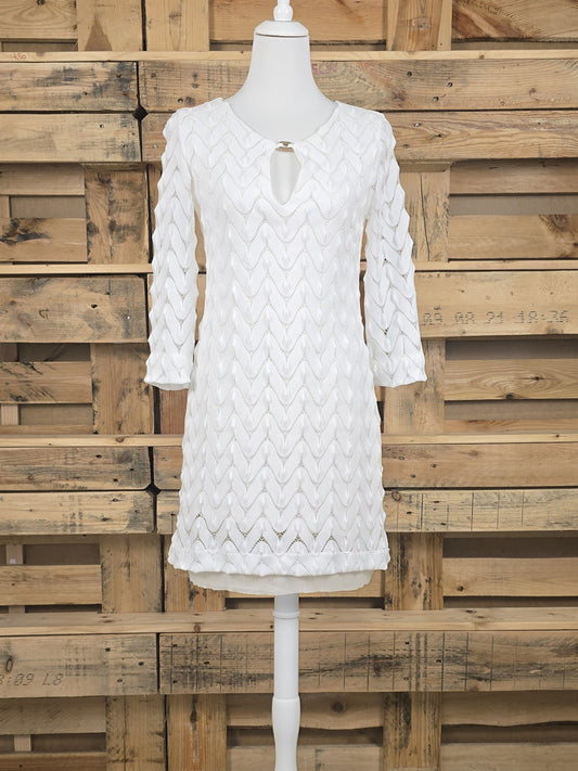 ana alcazar kleid in strickoptik