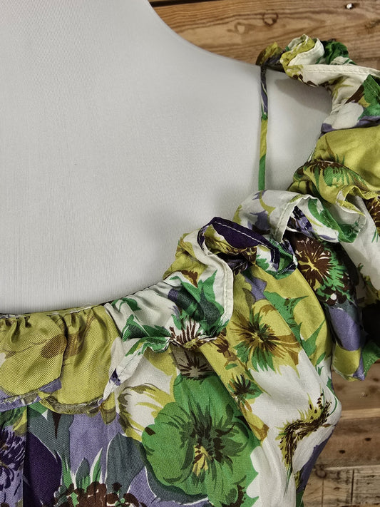 Blumarine Seidentop mit Blumenprint