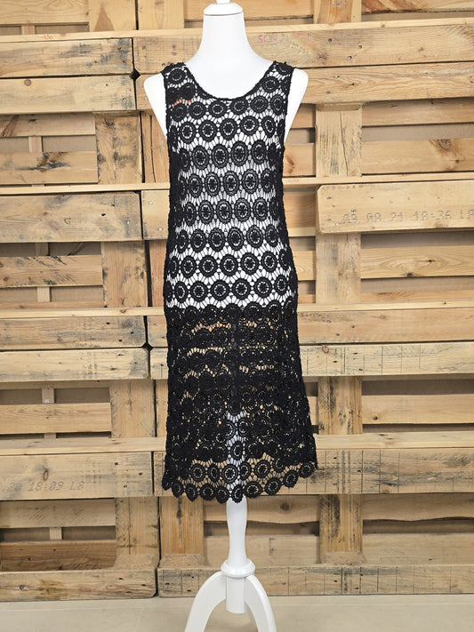 häkelkleid schwarz