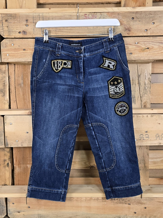 Y2K caprijeans roccobarocco mit patches