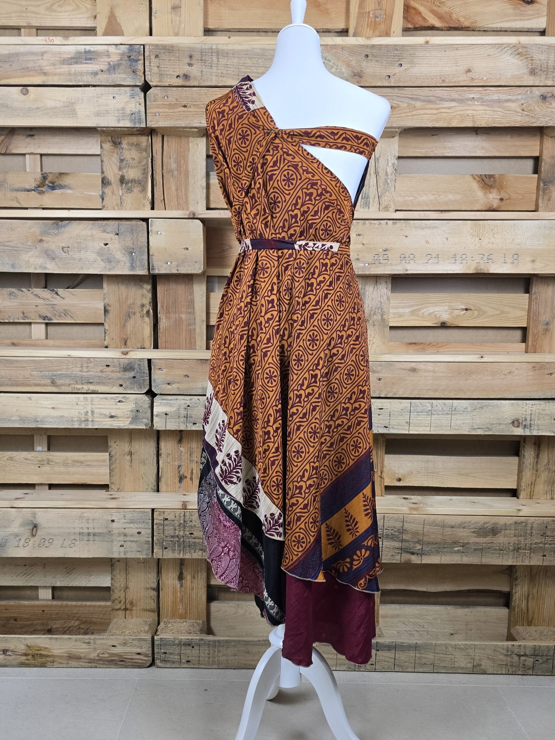 2-in-1 Seiden-Wickelrock & Kleid