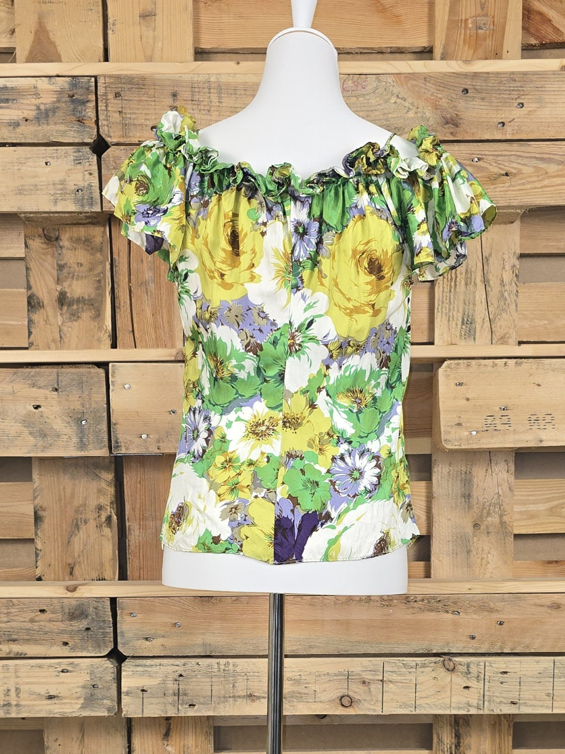 Blumarine Seidentop mit Blumenprint