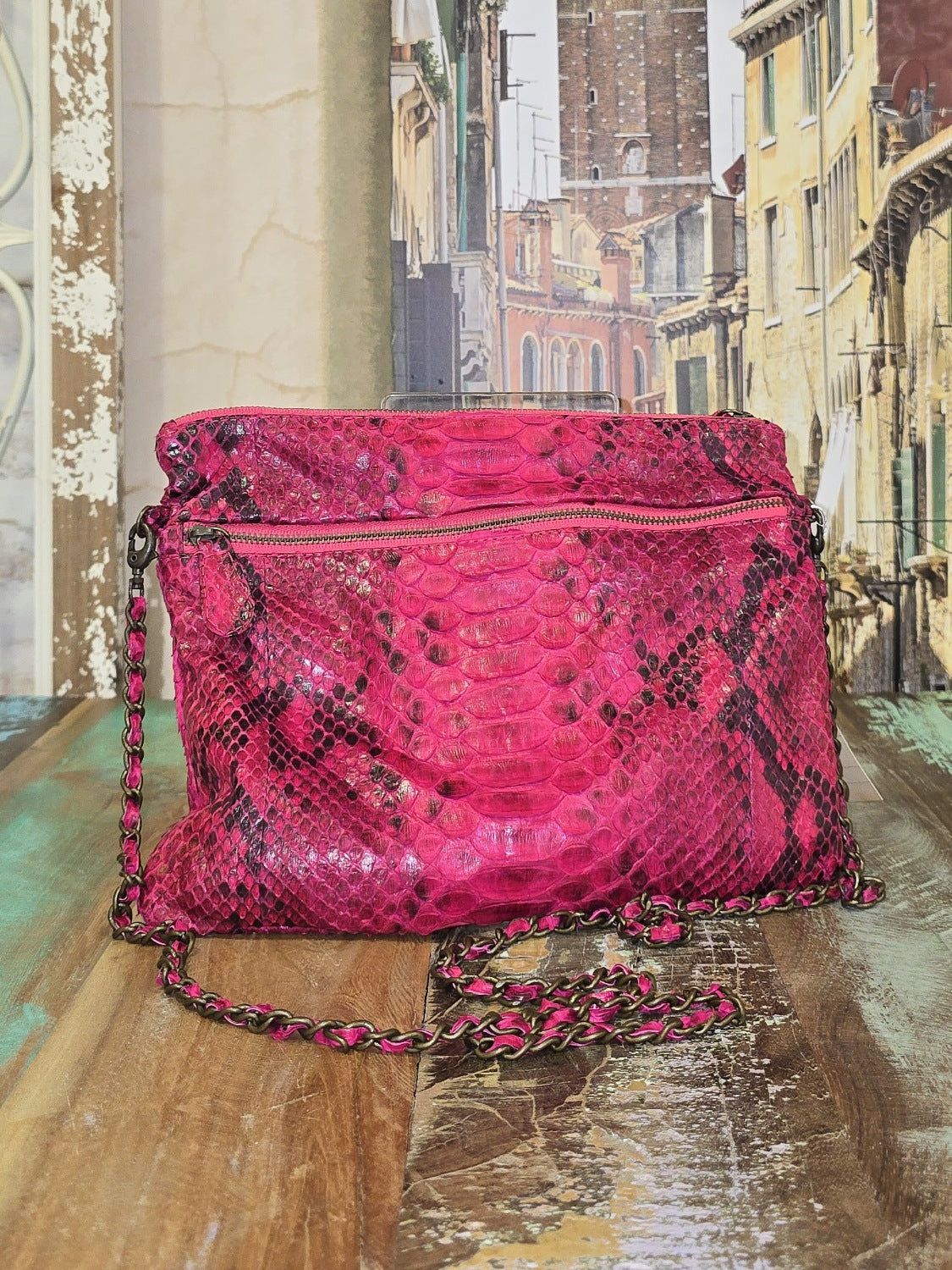 C'ivette Ledertasche in Pink aus besonders weichem Leder
