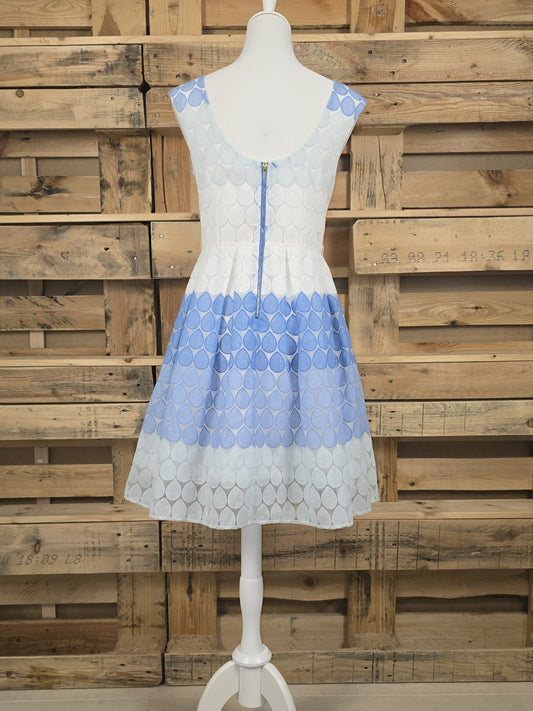 Derhy Cocktailkleid Weiß Hellblau