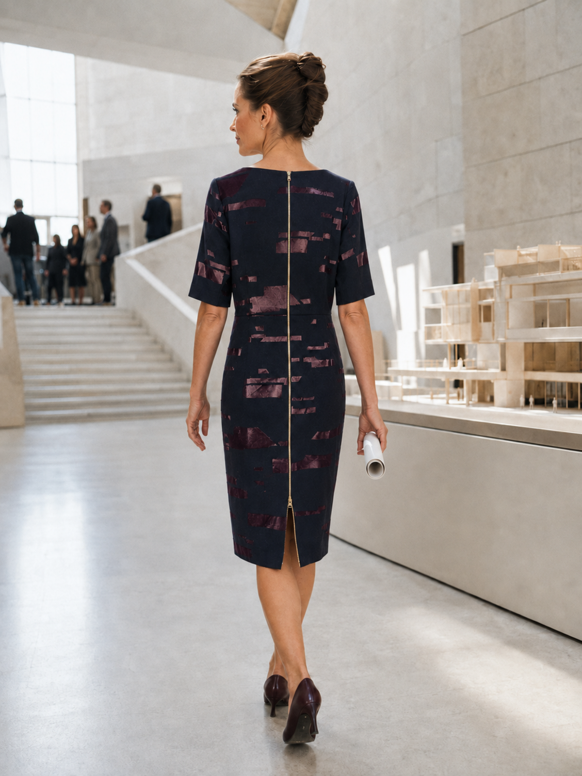Escada Wollkleid mit Rückenreißverschluss