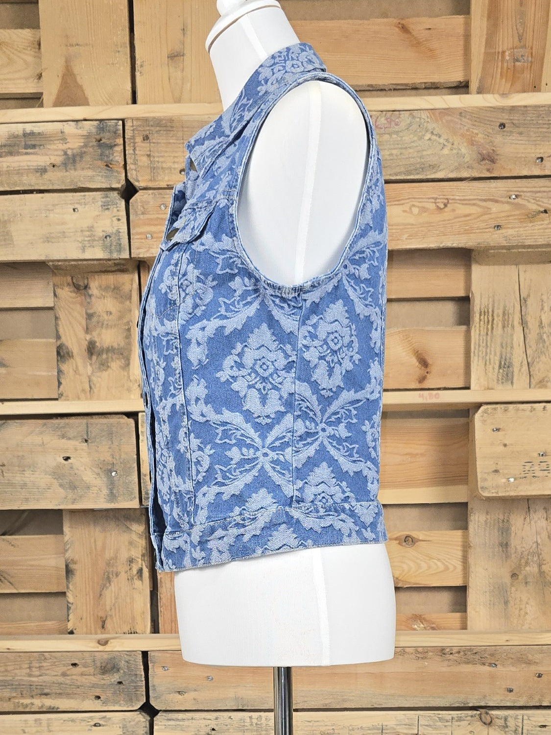 Life in Progress Jeansgilet mit Muster
