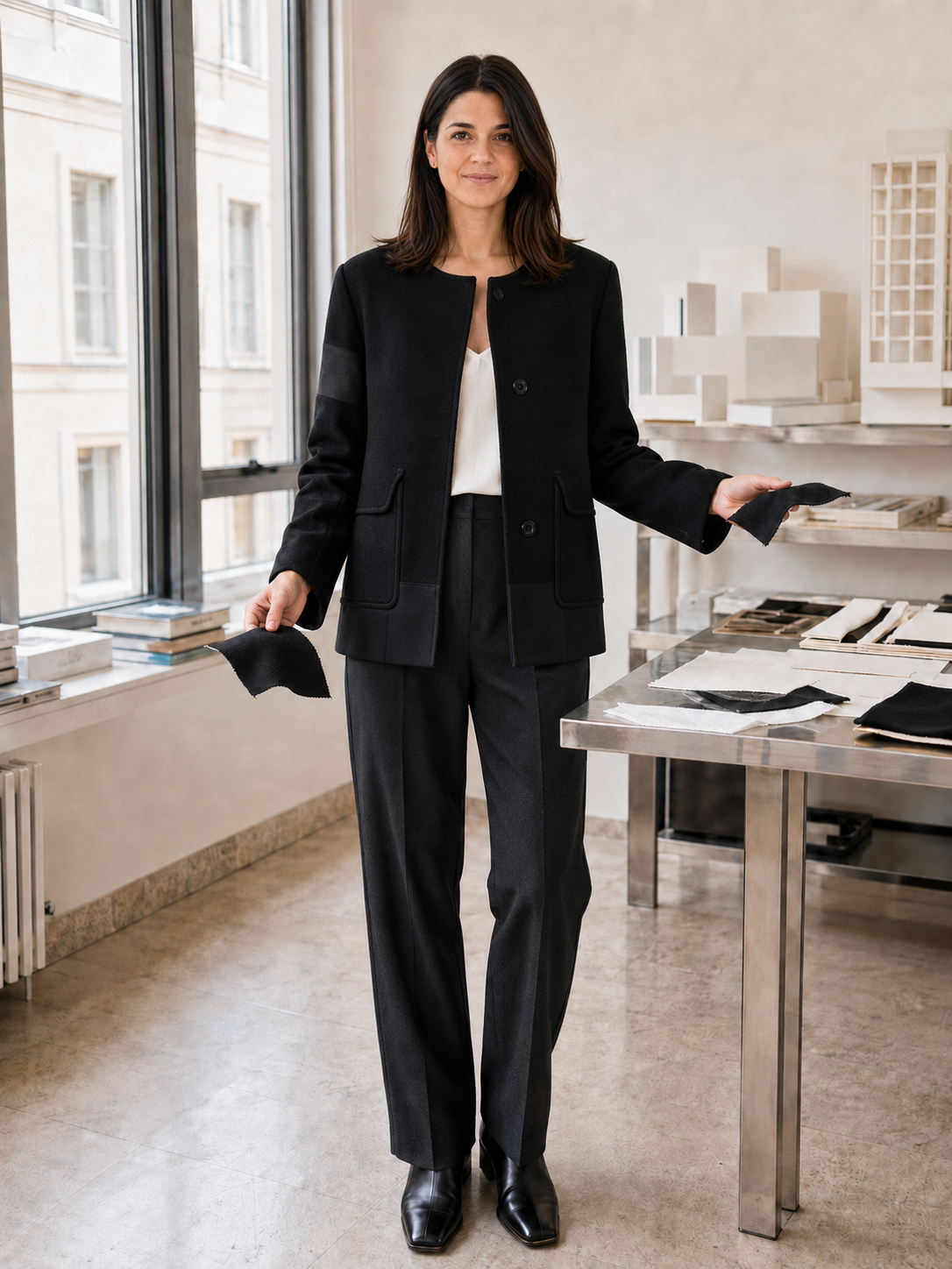 Jil Sander Wolljacke Schwarz