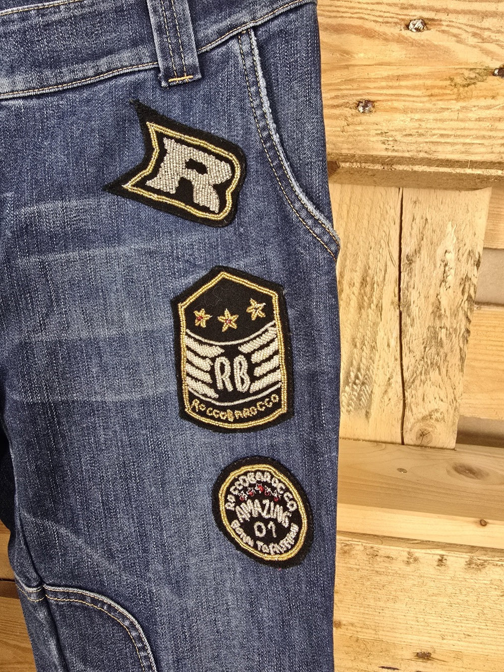 Roccobarocco Capri Jeans mit Patches