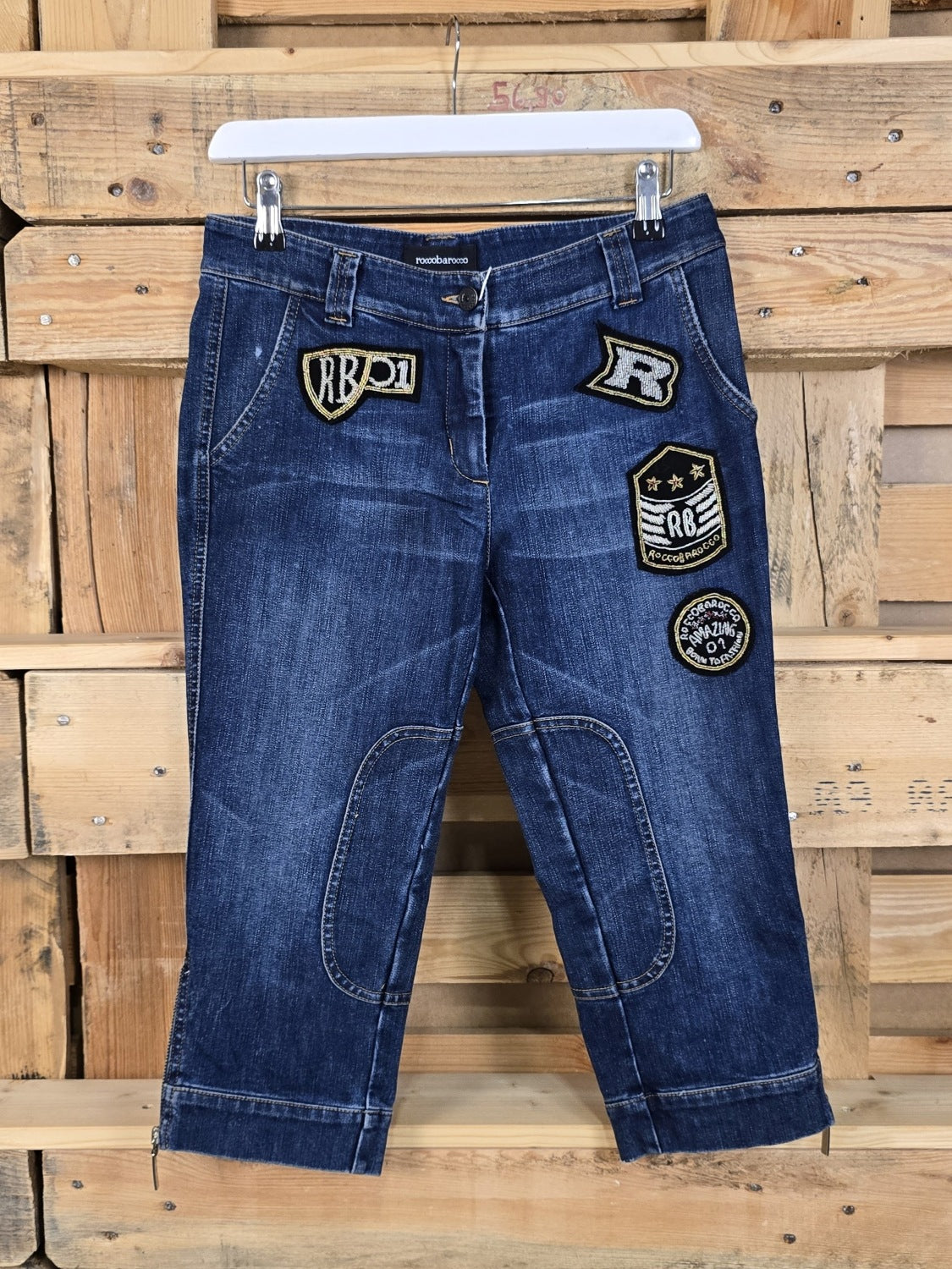 Y2K caprijeans roccobarocco mit patches