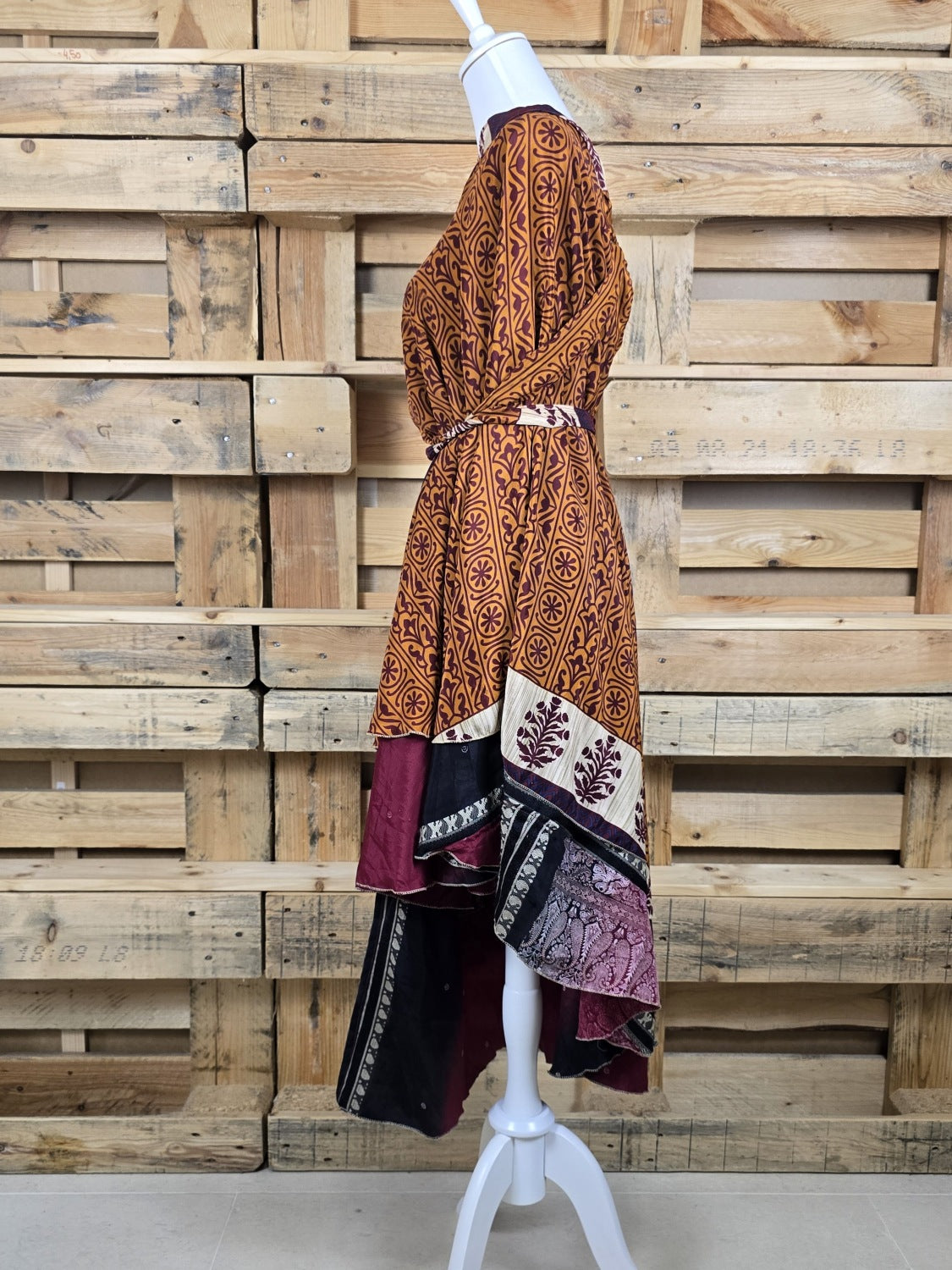 2-in-1 Seiden-Wickelrock & Kleid
